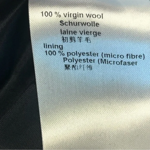 MARC Cain navy blue textured wool pencil skirt Sz XL/14 pull-on - Picture 7 of 12